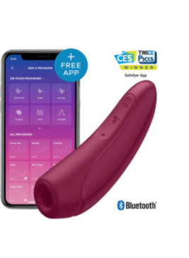 Stimulateur clitoridien connecté bordeaux Curvy 1+ Satisfyer - CC5972390214